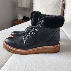 Botkier Black Ankle Boots with Tan Sole